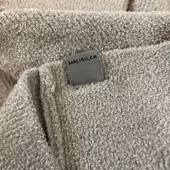 Barefoot Dreams CozyChic Ultra Lite Polo Sweater Top Women’s Small Taupe Knit - Picture 7 of 7